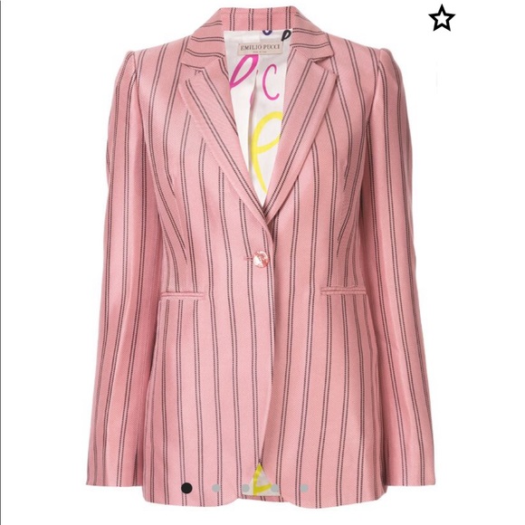 Emilio Pucci Jackets & Blazers - Emilio pucci single bristled striped blazer